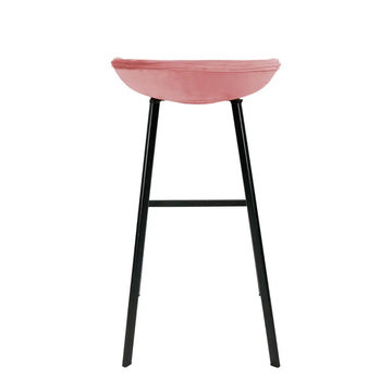Barhocker – Rosa Ton, Velours Sitz, Metall Fuß, 80 cm - Finn | Kick Collection