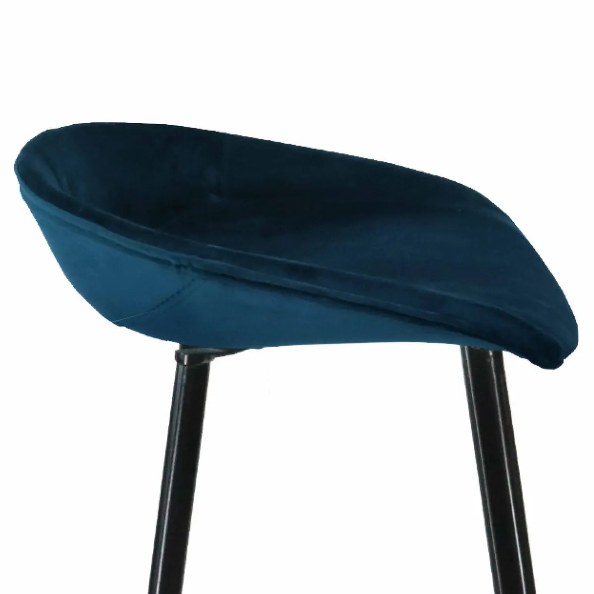 Barhocker – Dunkelblauer Ton, Velours Sitz, Metall Fuß, 80 cm - Finn | Kick Collection