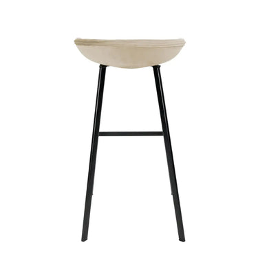 Barhocker – Champagner Samt, Schwarzes Metall, Edle Form - Finn | Kick Collection