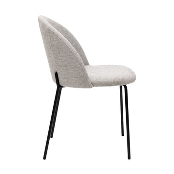 Esszimmerstuhl – Strukturstoff Bezug, Metall Gestell, Champagne Farbe - Noa | Kick Collection