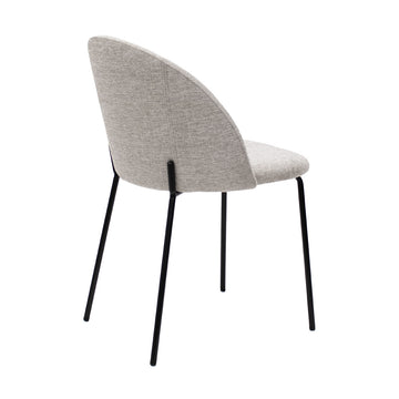 Esszimmerstuhl – Strukturstoff Bezug, Metall Gestell, Champagne Farbe - Noa | Kick Collection