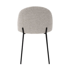 Esszimmerstuhl – Strukturstoff Bezug, Metall Gestell, Champagne Farbe - Noa | Kick Collection