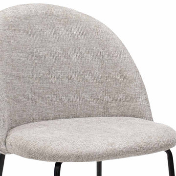 Esszimmerstuhl – Strukturstoff Bezug, Metall Gestell, Champagne Farbe - Noa | Kick Collection