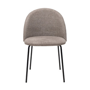 Esszimmerstuhl – Strukturstoff Bezug, Metall Gestell, Taupe Farbe - Noa | Kick Collection