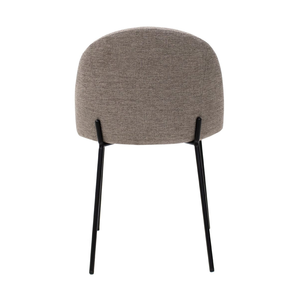 Esszimmerstuhl – Strukturstoff Bezug, Metall Gestell, Taupe Farbe - Noa | Kick Collection