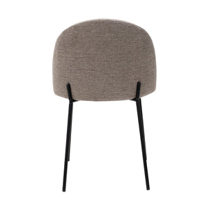 Esszimmerstuhl – Strukturstoff Bezug, Metall Gestell, Taupe Farbe - Noa | Kick Collection