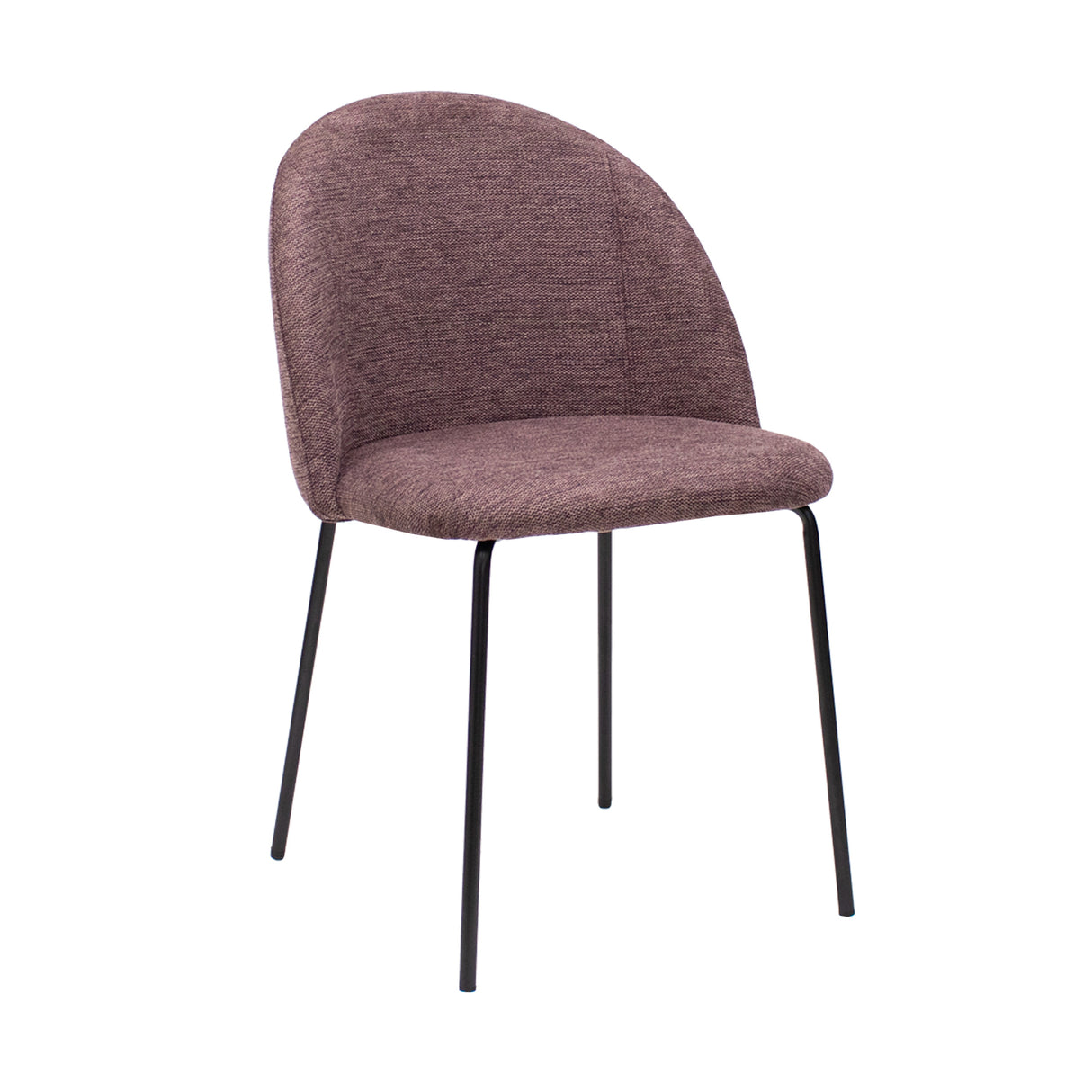Esszimmerstuhl – Samtstoff Bezug, Metall Gestell, Lila Farbe - Noa | Kick Collection