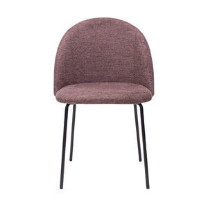Esszimmerstuhl – Samtstoff Bezug, Metall Gestell, Lila Farbe - Noa | Kick Collection