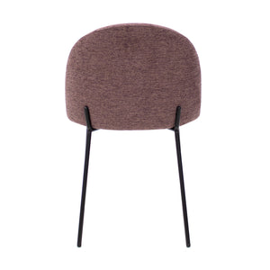 Esszimmerstuhl – Samtstoff Bezug, Metall Gestell, Lila Farbe - Noa | Kick Collection