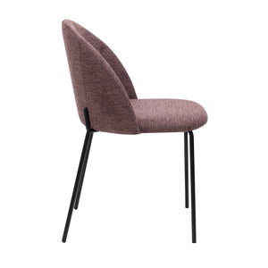 Esszimmerstuhl – Samtstoff Bezug, Metall Gestell, Lila Farbe - Noa | Kick Collection