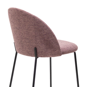 Esszimmerstuhl – Samtstoff Bezug, Metall Gestell, Lila Farbe - Noa | Kick Collection