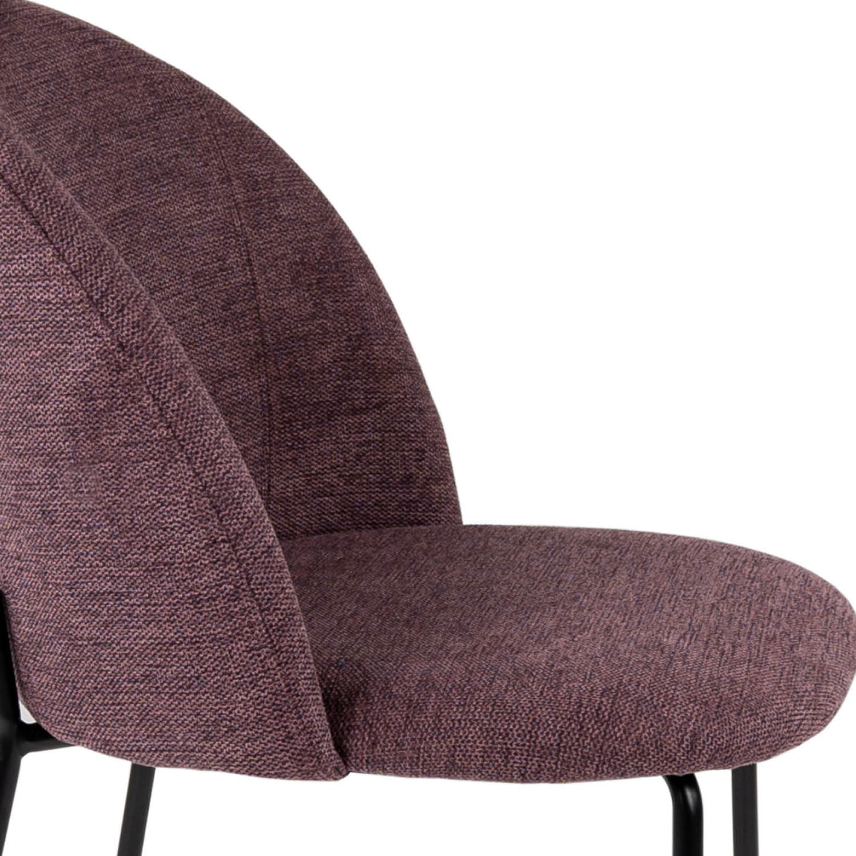 Esszimmerstuhl – Samtstoff Bezug, Metall Gestell, Lila Farbe - Noa | Kick Collection