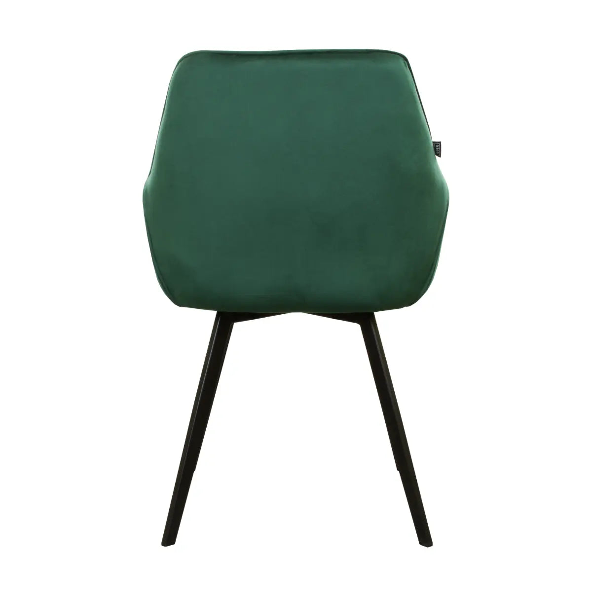 Esszimmerstuhl – Velvet Stoff, Schwarzes Metallgestell, Dunkelgrüne Farbe - Karl | Kick Collection