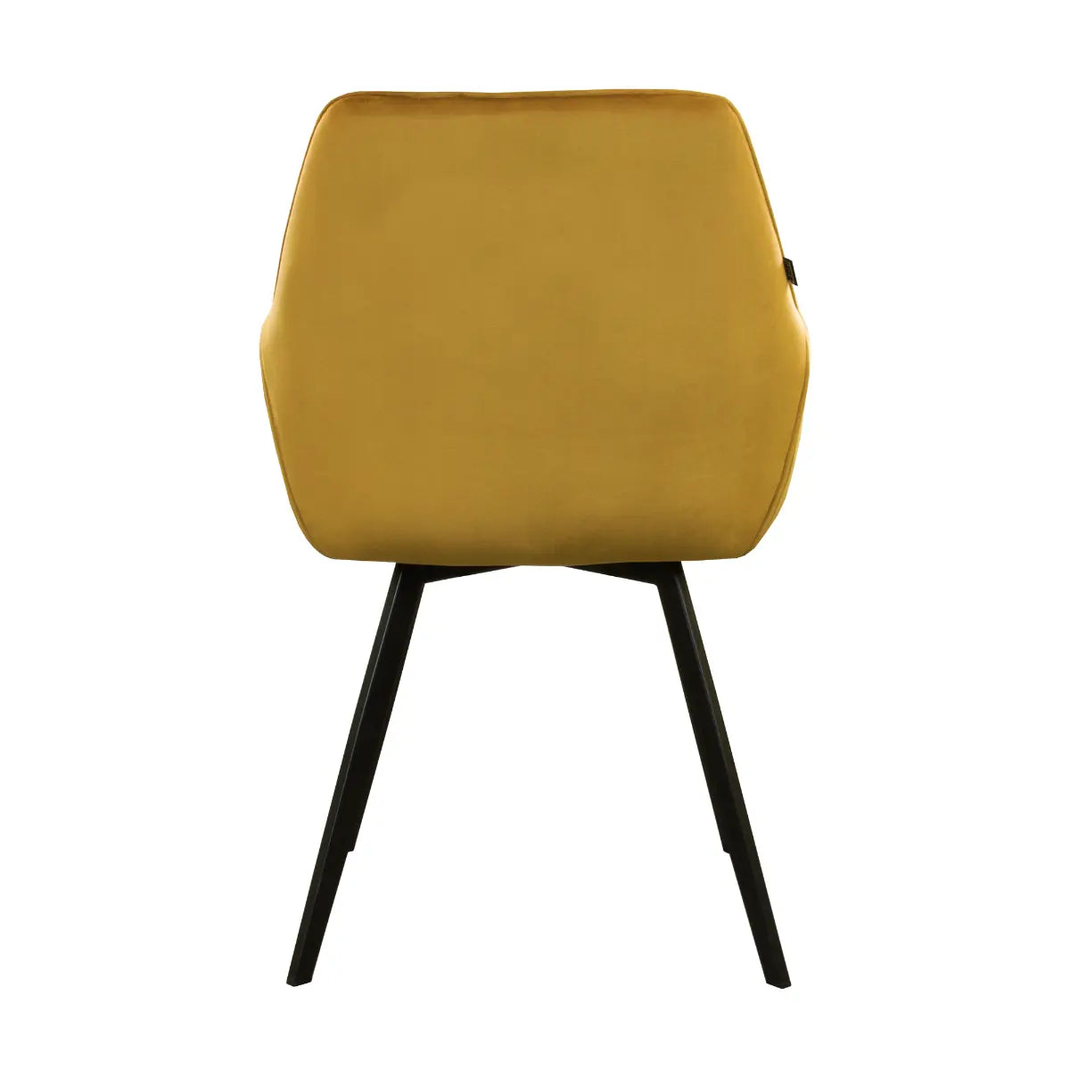 Esszimmerstuhl – Velvet Stoff, Schwarz Metallgestell, Gold Farbe - Karl | Kick Collection