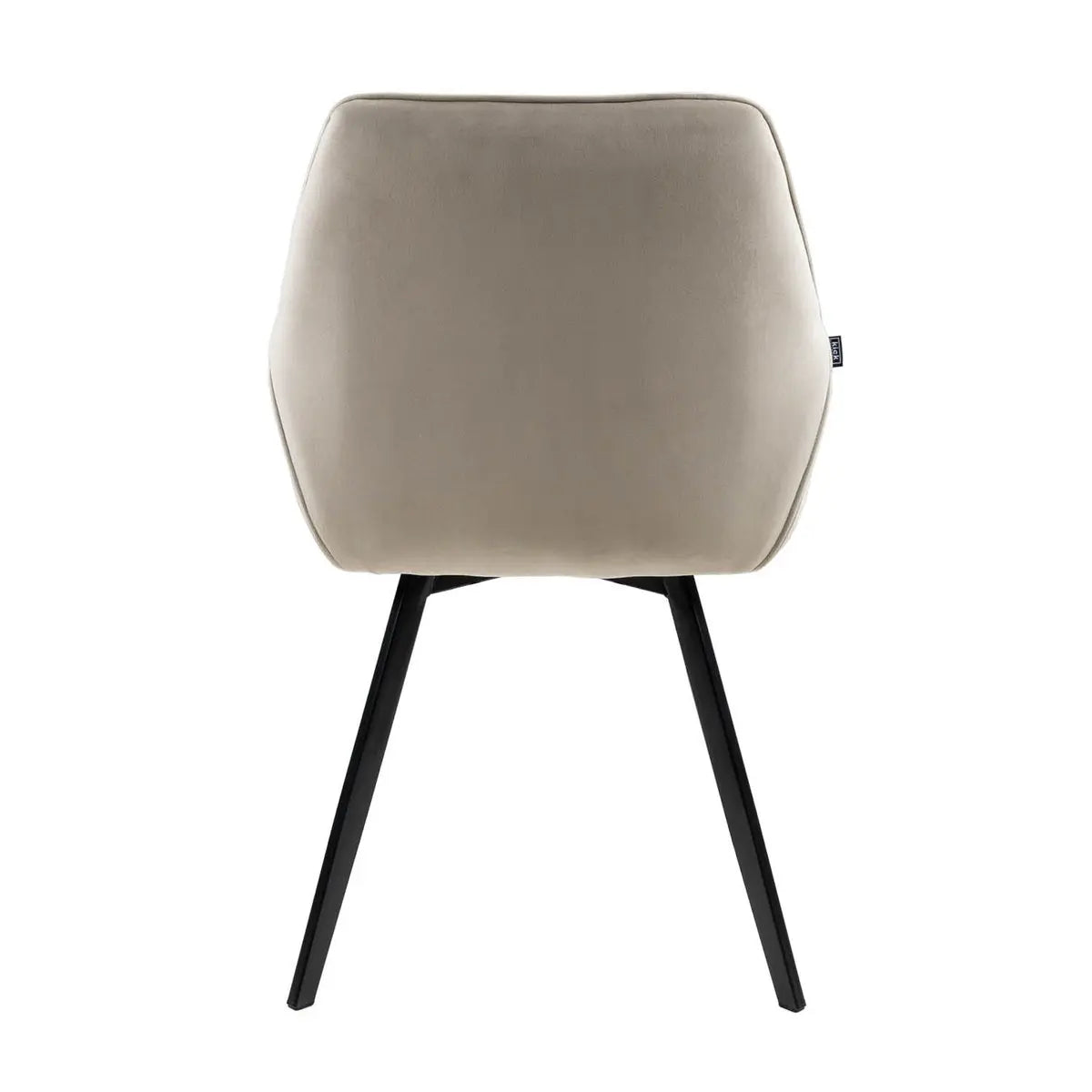 Esszimmerstuhl – Velvet Stoff, Schwarzes Metallgestell, Champagner Farbe - Karl | Kick Collection