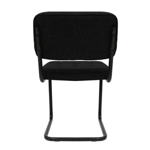 Esszimmerstuhl – Texture Stoff, Metallgestell, Schwarz Farbe - Yves | Kick Collection