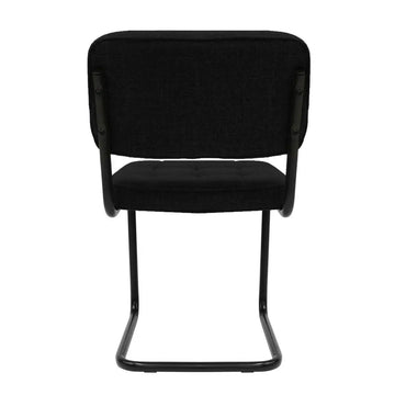 Esszimmerstuhl – Texture Stoff, Metallgestell, Schwarz Farbe - Yves | Kick Collection