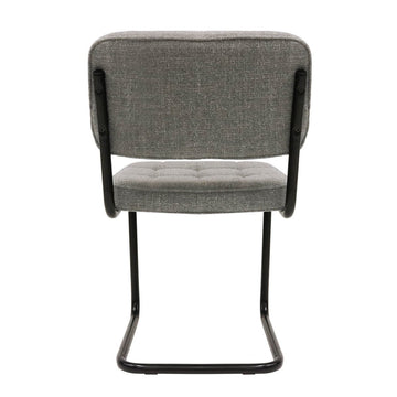 Esszimmerstuhl – Texture Stoff, Metallgestell, Grau Farbe - Yves | Kick Collection