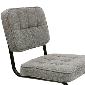 Esszimmerstuhl – Texture Stoff, Metallgestell, Grau Farbe - Yves | Kick Collection