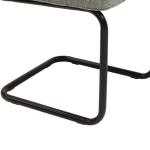 Esszimmerstuhl – Texture Stoff, Metallgestell, Grau Farbe - Yves | Kick Collection