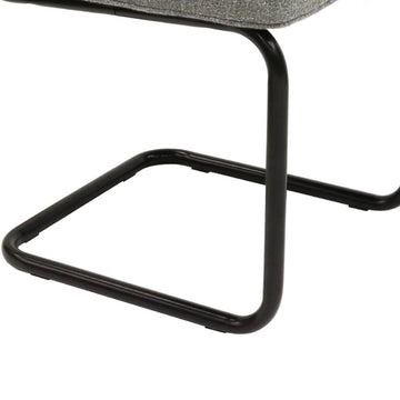 Esszimmerstuhl – Texture Stoff, Metallgestell, Grau Farbe - Yves | Kick Collection