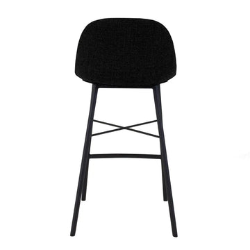 Barhocker – Texture Stoff, Stahlgestell Schwarz, Schwarze Farbe - Jade | Kick Collection