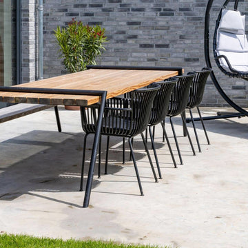 Gartenstuhl – Kunststoff Schale, PU-Leder Kissen, Beige Farbe - Otis | Kick Collection
