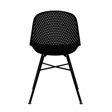 Gartenstuhl – Kunststoff Material, Metall Gestell, Schwarze Farbe - Sol | Kick