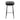 Gartenbarhocker – Kunststoff Schale, Metallgestell, Schwarze Farbe - Rio | Kick Collection