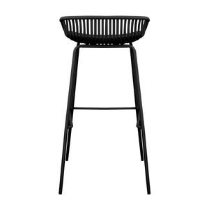 Gartenbarhocker – Kunststoff Schale, Metallgestell, Schwarze Farbe - Rio | Kick Collection