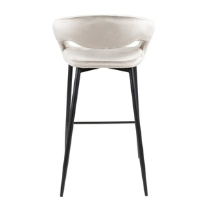 Barstuhl – Velvet Stoff, Metall Gestell, Champagne Farbe - Lenn | Kick Collection