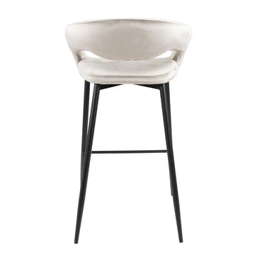 Barstuhl – Velvet Stoff, Metall Gestell, Champagne Farbe - Lenn | Kick Collection