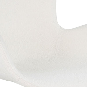 Drehstuhl – Bouclé Stoff, Drehbares Metallgestell, Weiße Farbe - Novi | Kick Collection