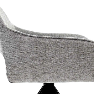 Drehstuhl – Dunkelgrauer Stoff, Schwarzes Metall, Drehbare Form - Miyo | Kick Collection