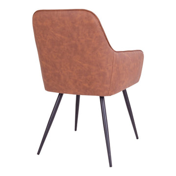 Dining Chair – Vintage PU Leather, Ergonomic Seating Comfort, Sturdy Metal Frame – Harbo | House Nordic