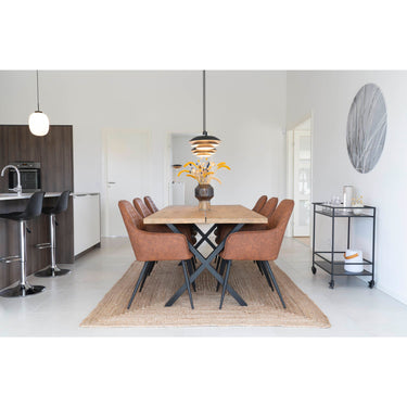 Dining Chair – Vintage PU Leather, Ergonomic Seating Comfort, Sturdy Metal Frame – Harbo | House Nordic