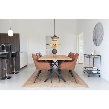 Dining Chair – Vintage PU Leather, Ergonomic Seating Comfort, Sturdy Metal Frame – Harbo | House Nordic