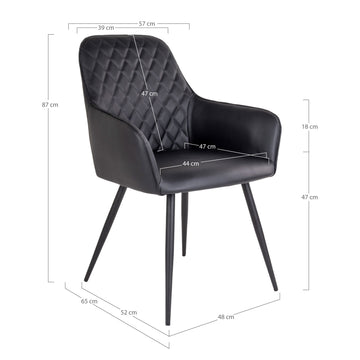 Dining Chair – PU Leather, Ergonomic Seat Shape, Sturdy Metal Frame – Harbo | House Nordic