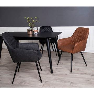 Dining Chair – PU Leather, Ergonomic Seat Shape, Sturdy Metal Frame – Harbo | House Nordic