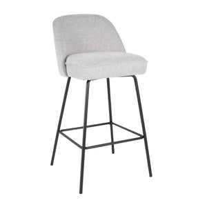 Barstuhl – Texture Stoff, Metall Gestell, Graue Farbe - Lucy | Kick Collection
