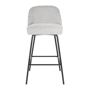 Barstuhl – Texture Stoff, Metall Gestell, Graue Farbe - Lucy | Kick Collection