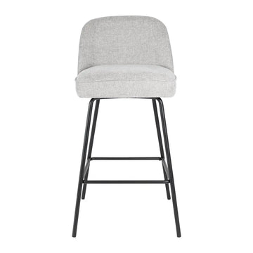 Barstuhl – Texture Stoff, Metall Gestell, Graue Farbe - Lucy | Kick Collection