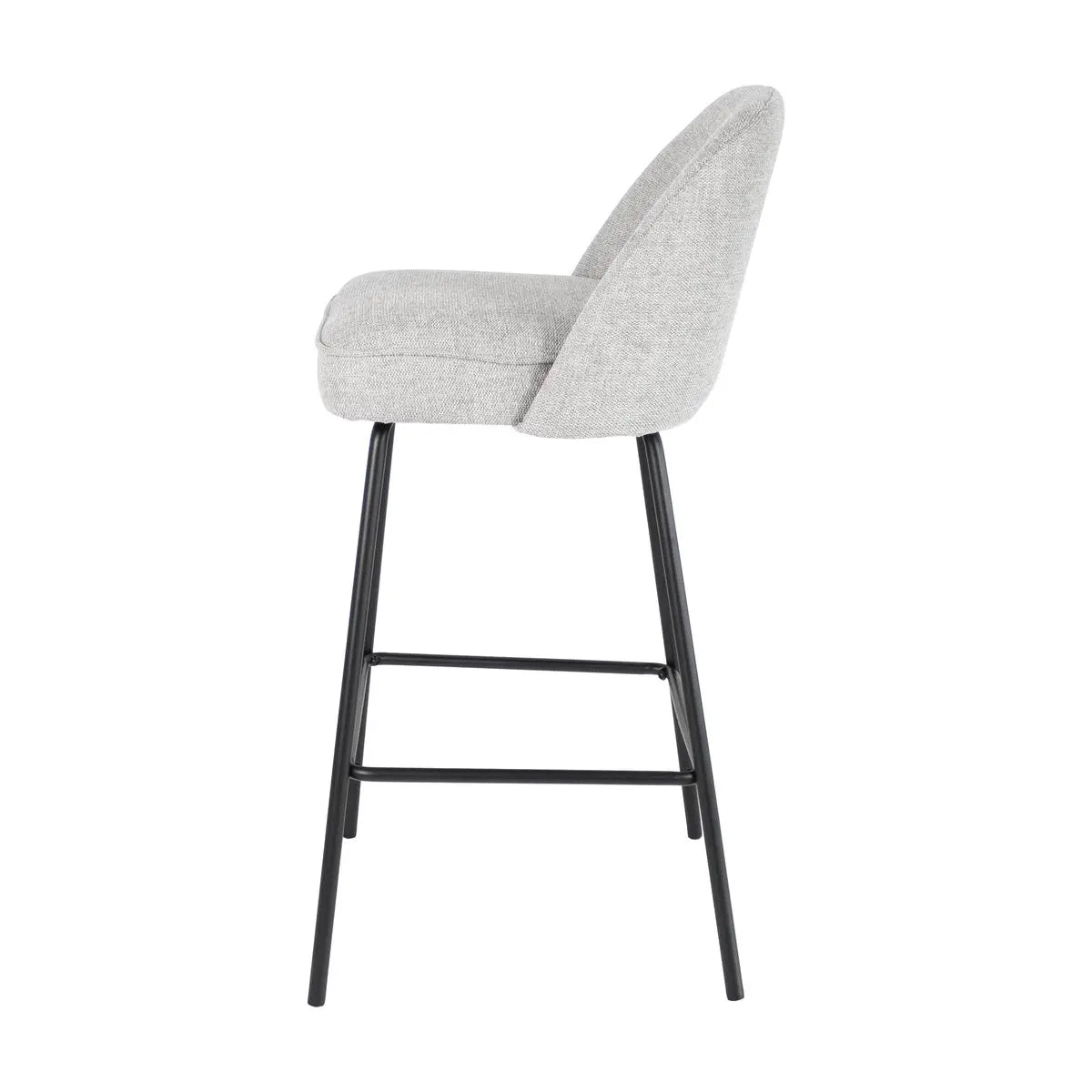 Barstuhl – Texture Stoff, Metall Gestell, Graue Farbe - Lucy | Kick Collection