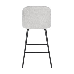 Barstuhl – Texture Stoff, Metall Gestell, Graue Farbe - Lucy | Kick Collection