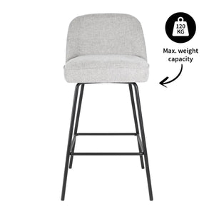 Barstuhl – Texture Stoff, Metall Gestell, Graue Farbe - Lucy | Kick Collection