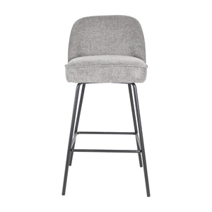 Barstuhl – Texture Stoff, Metall Gestell, Dunkelgraue Farbe - Lucy | Kick Collection