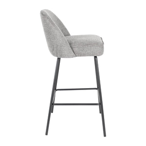 Barstuhl – Texture Stoff, Metall Gestell, Dunkelgraue Farbe - Lucy | Kick Collection
