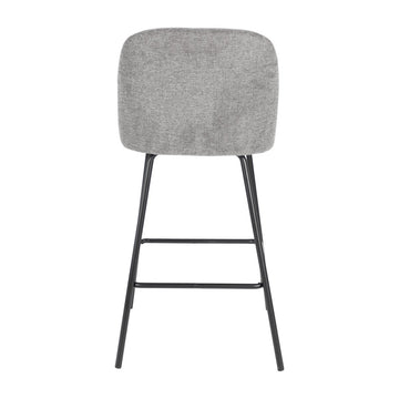 Barstuhl – Texture Stoff, Metall Gestell, Dunkelgraue Farbe - Lucy | Kick Collection