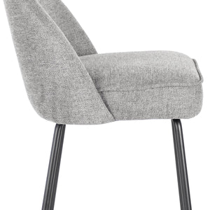 Barstuhl – Texture Stoff, Metall Gestell, Dunkelgraue Farbe - Lucy | Kick Collection