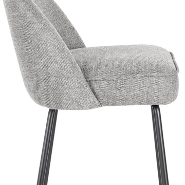 Barstuhl – Texture Stoff, Metall Gestell, Dunkelgraue Farbe - Lucy | Kick Collection